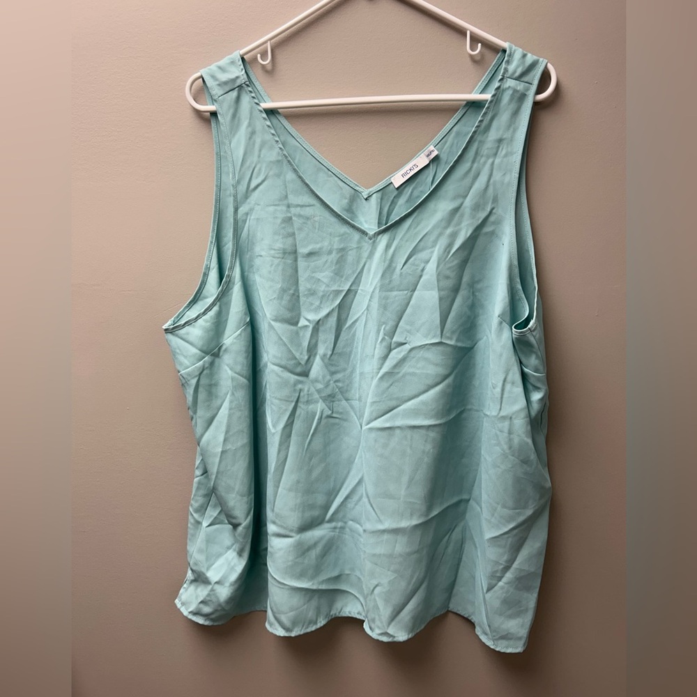 Ricki’s Women’s Light Blue V Neck Tank Top‎